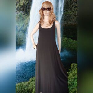 Maxi Black Flare Dress